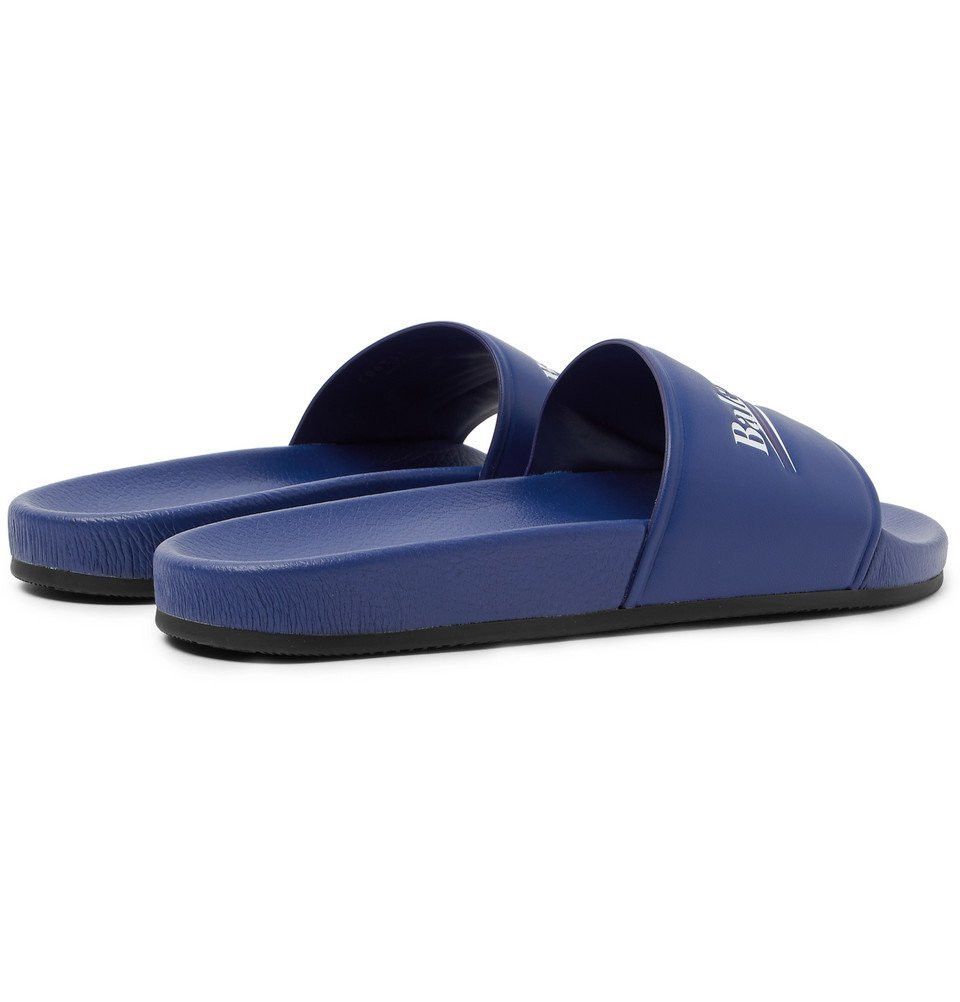 Balenciaga Leather Campaign Logo Slide Pool Sandal Flip Flop Flat 44 11 Size US 11 / EU 44 - 13 Thumbnail