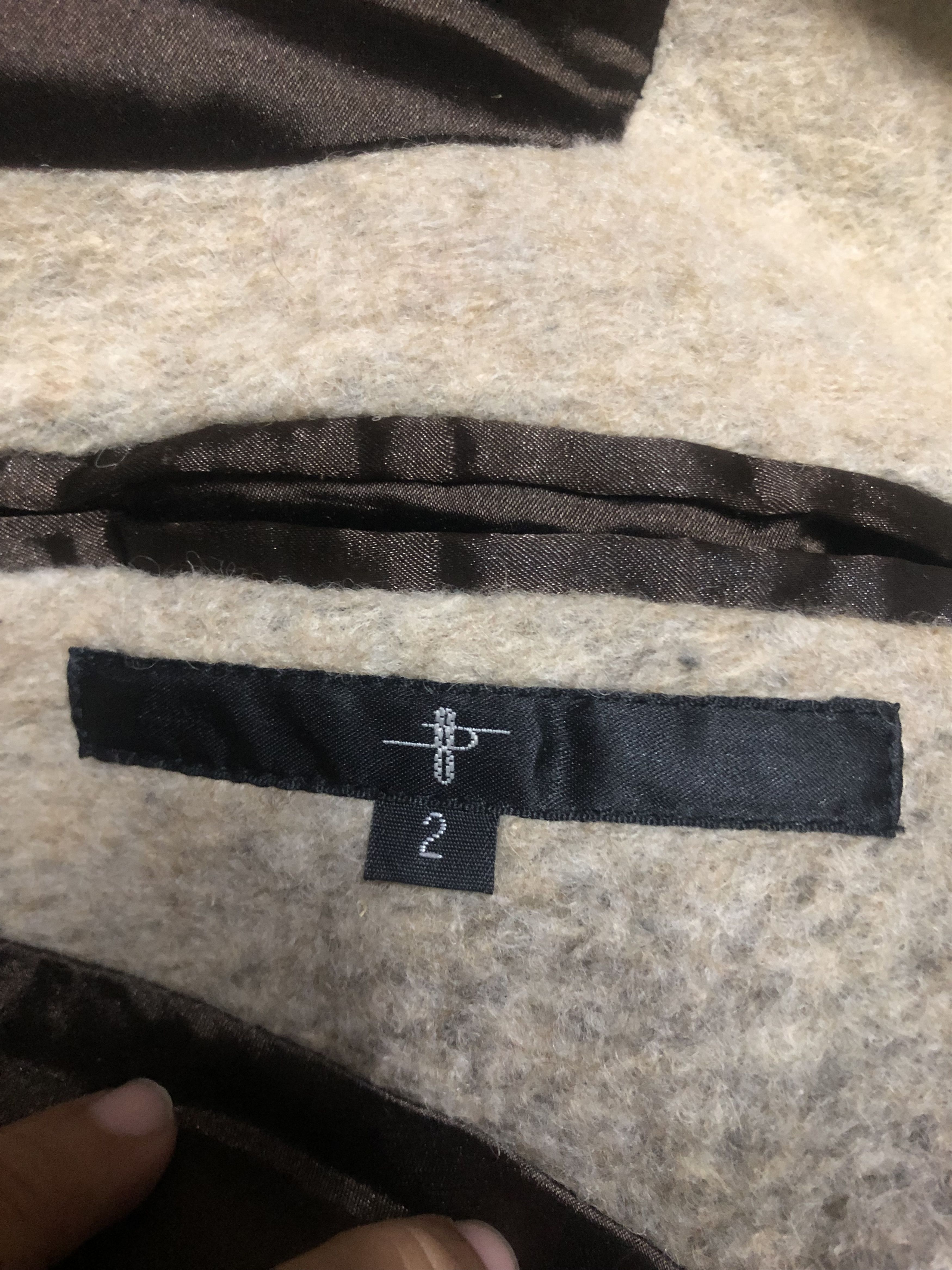 NO ID No Id 2 tone Color Wool Over Coat Size US S / EU 44-46 / 1 - 3 Thumbnail
