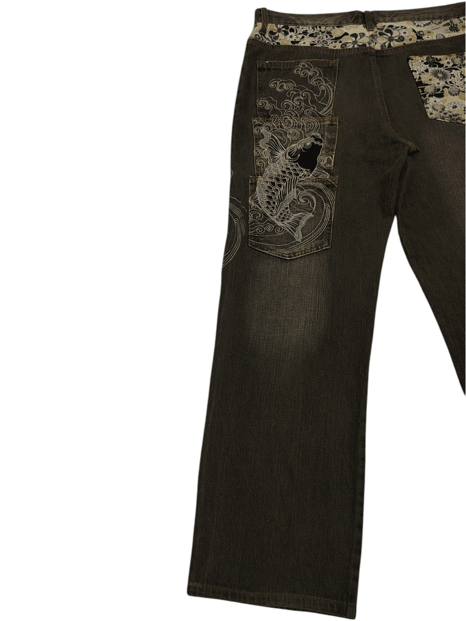 Karakuri Tamashii Rare!!! Japan Karakuri koi fish Embroidered Sick back Pocket Size US 34 / EU 50 - 14 Thumbnail