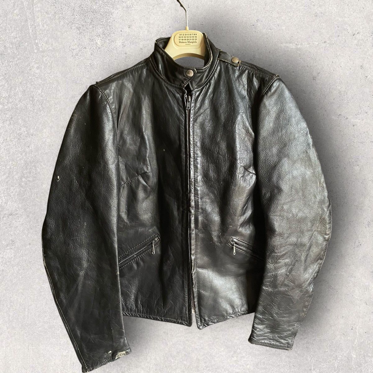 Vintage Vintage 60’s Brooks Leather Cafe Racer Jacket Size US S / EU 44-46 / 1 - 1 Thumbnail