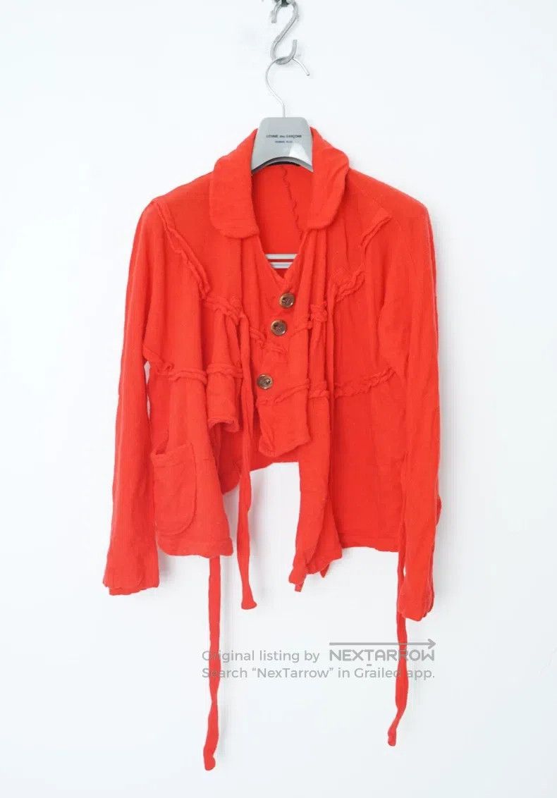 Comme des Garcons Comme Des Garcons Collar with Ribbon Short Wool Jacket Size XS / US 0-2 / IT 36-38 - 2 Thumbnail