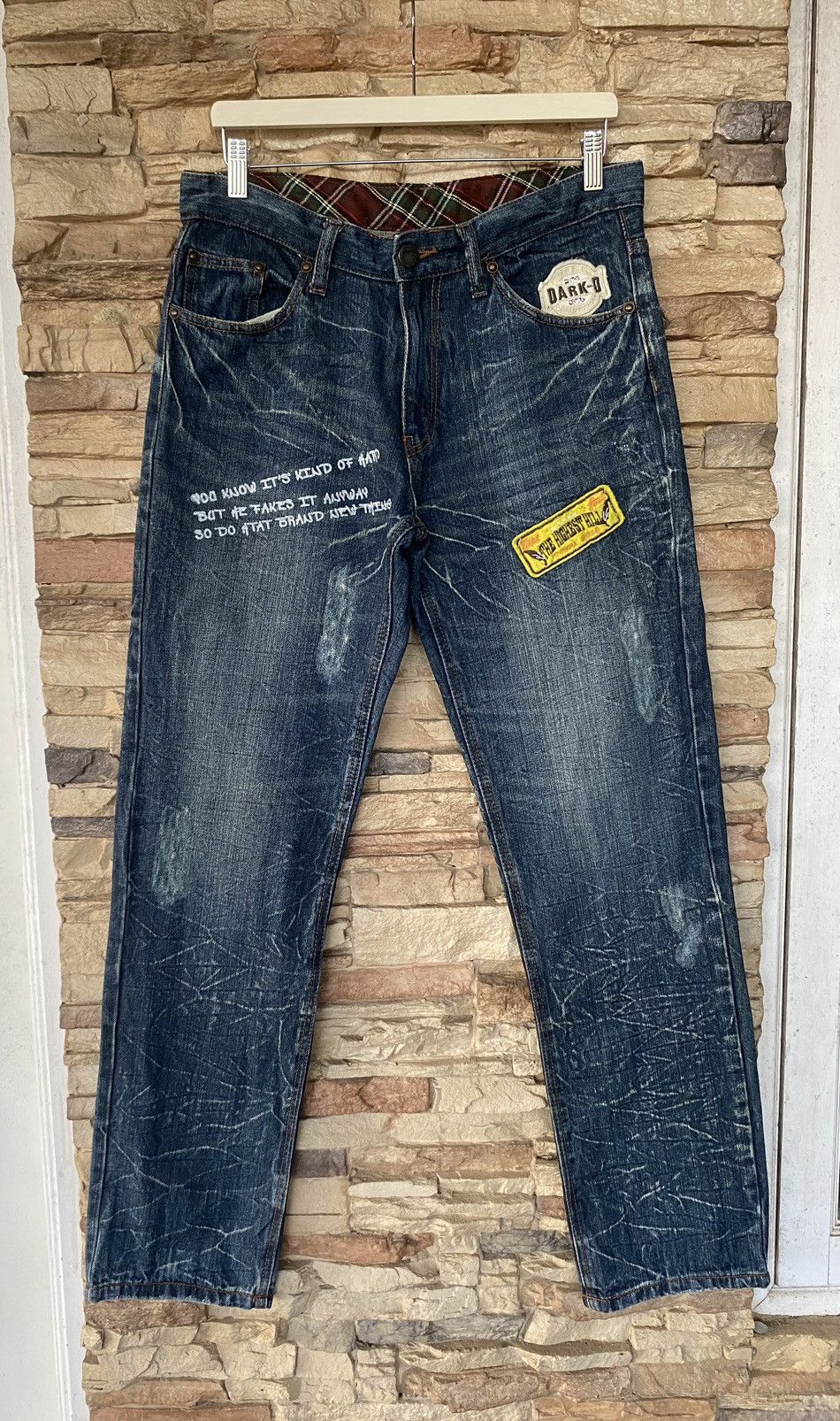 Japanese Brand Rare Flare Patchwork The Highest Hill Distressed Jeans Size US 33 - 1 Thumbnail