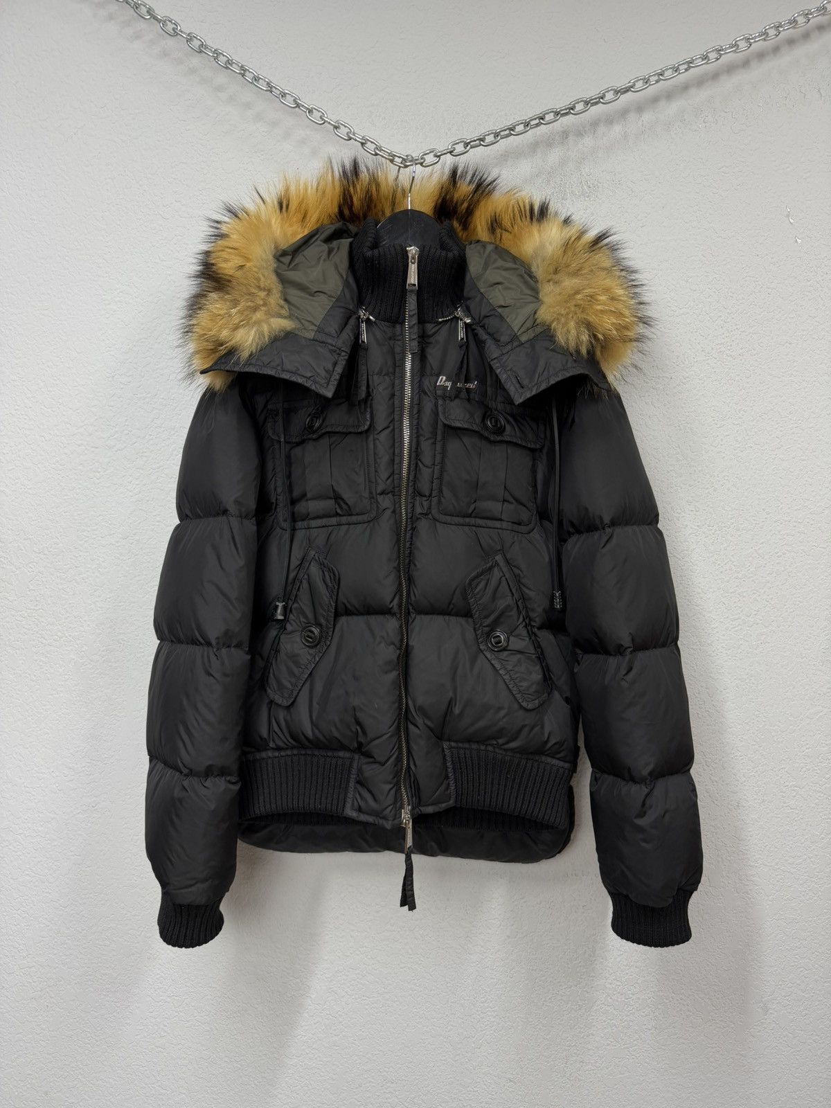 Dsquared2 Dsquared2 Down Puffer Jacket Real Fur Cropped Jacket Size US M / EU 48-50 / 2 - 14 Thumbnail