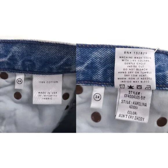 GRLFRND GRLFRND Karolina High-Rise Raw Edge Jeans 24 XXS Dont Cry Size 25" / US 0 / IT 36 - 13 Thumbnail