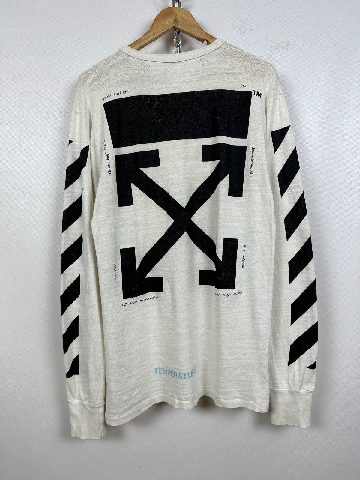 Off white temperature long sleeve hotsell