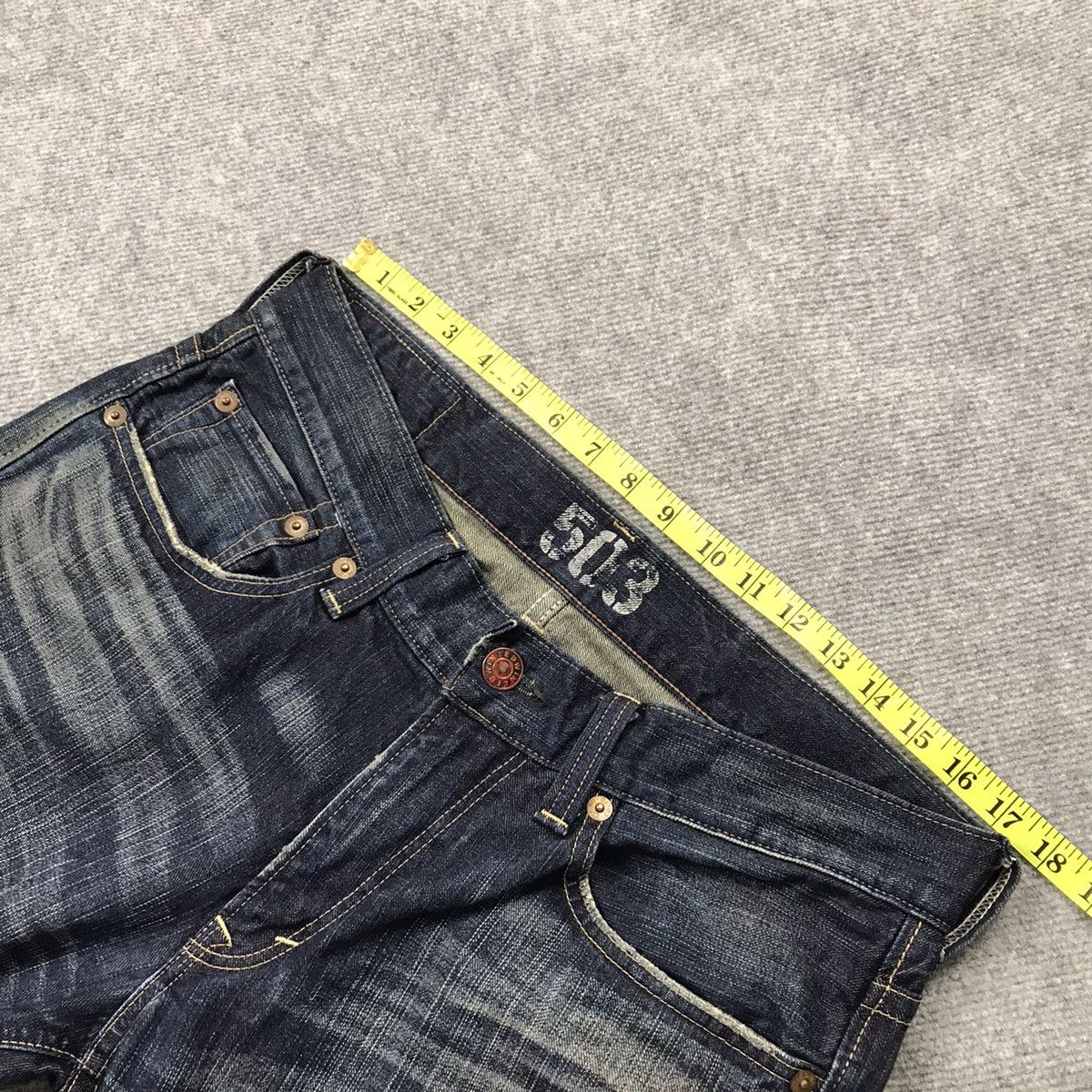 Edwin × Japanese Brand BAGGY💀RIPPED DISTRESSED EDWIN JAPAN BLUE TRIP DENIM PANTS Size US 34 / EU 50 - 14 Thumbnail