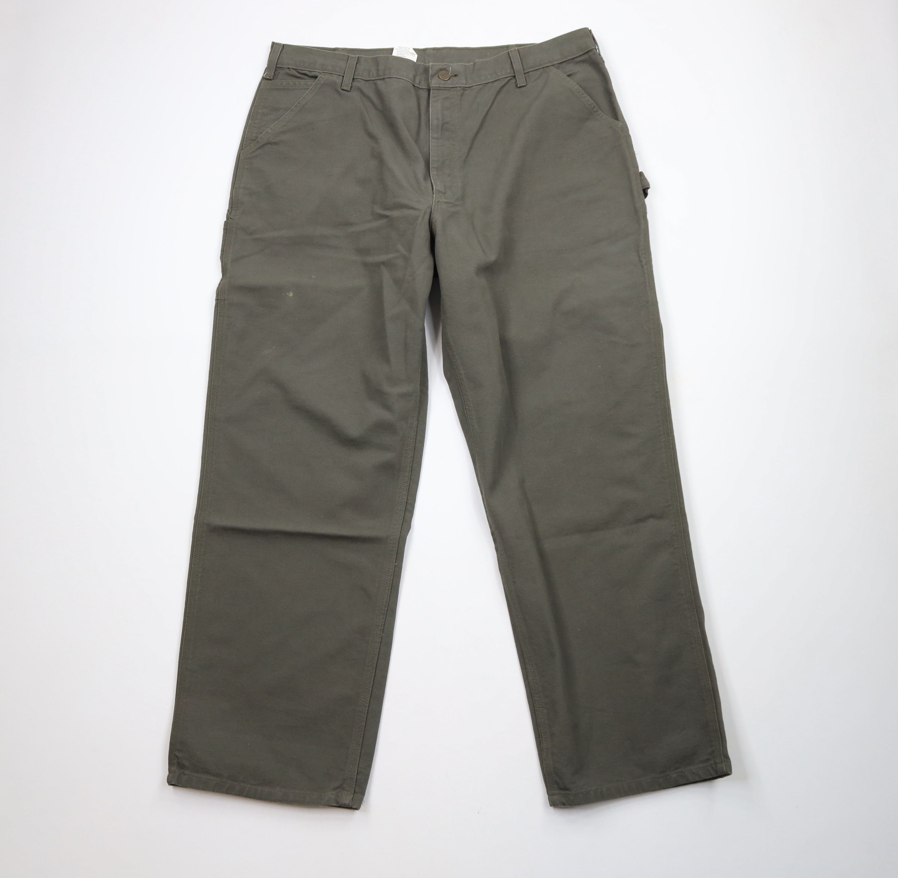 Carhartt × Vintage Vintage Carhartt Wide Leg Original Dungaree Pants Moss Green Size US 42 / EU 58 - 1 Thumbnail