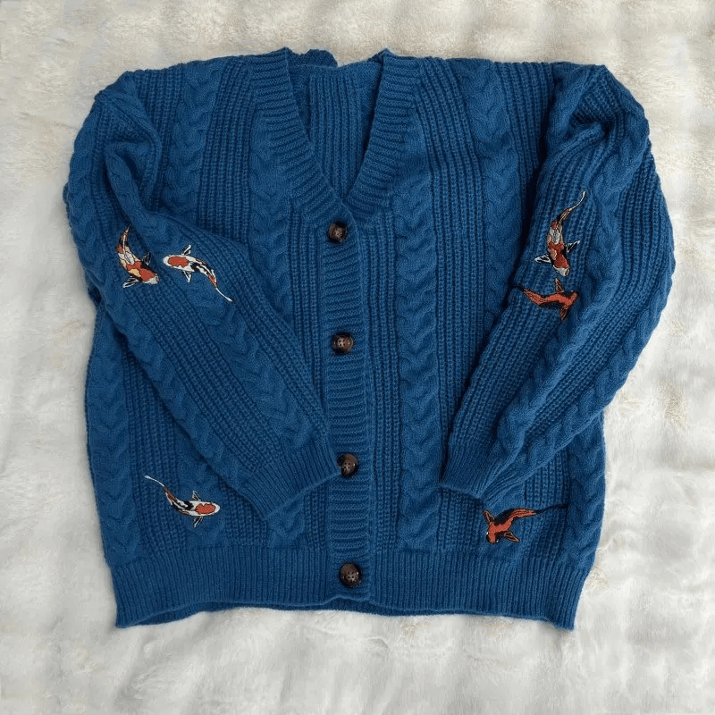 Vintage Women Cardigan Vintage Style Sweater Winter Knitted Y2k Size M / US 6-8 / IT 42-44 - 2 Thumbnail