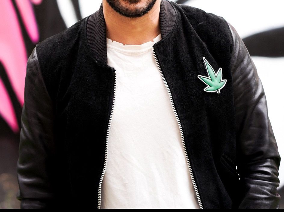 Other Jess Ilann rare bomber jacket suede leather weed patch XS Size US XS / EU 42 / 0 - 7 Thumbnail
