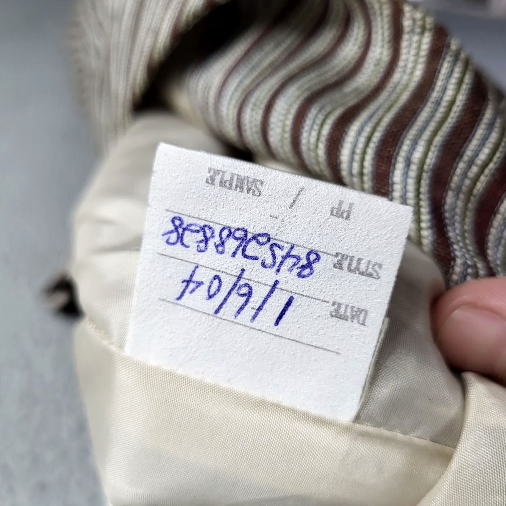 Vintage Lafayette 148 Skirt A-Line Stripes Linen Lined Brown 26W Knee Length Slim Fit Women Size 26" / US 2 / IT 38 - 3 Thumbnail