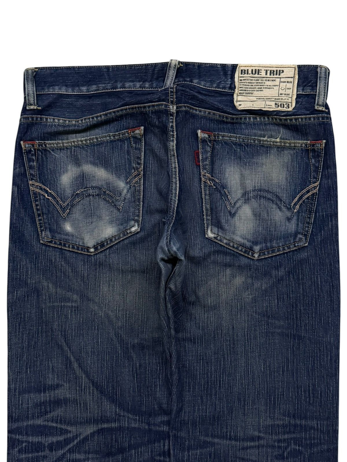 Edwin Vintage Edwin 503 Blue Trip Japan | Relaxed Straight | W37 Size US 37 - 5 Thumbnail