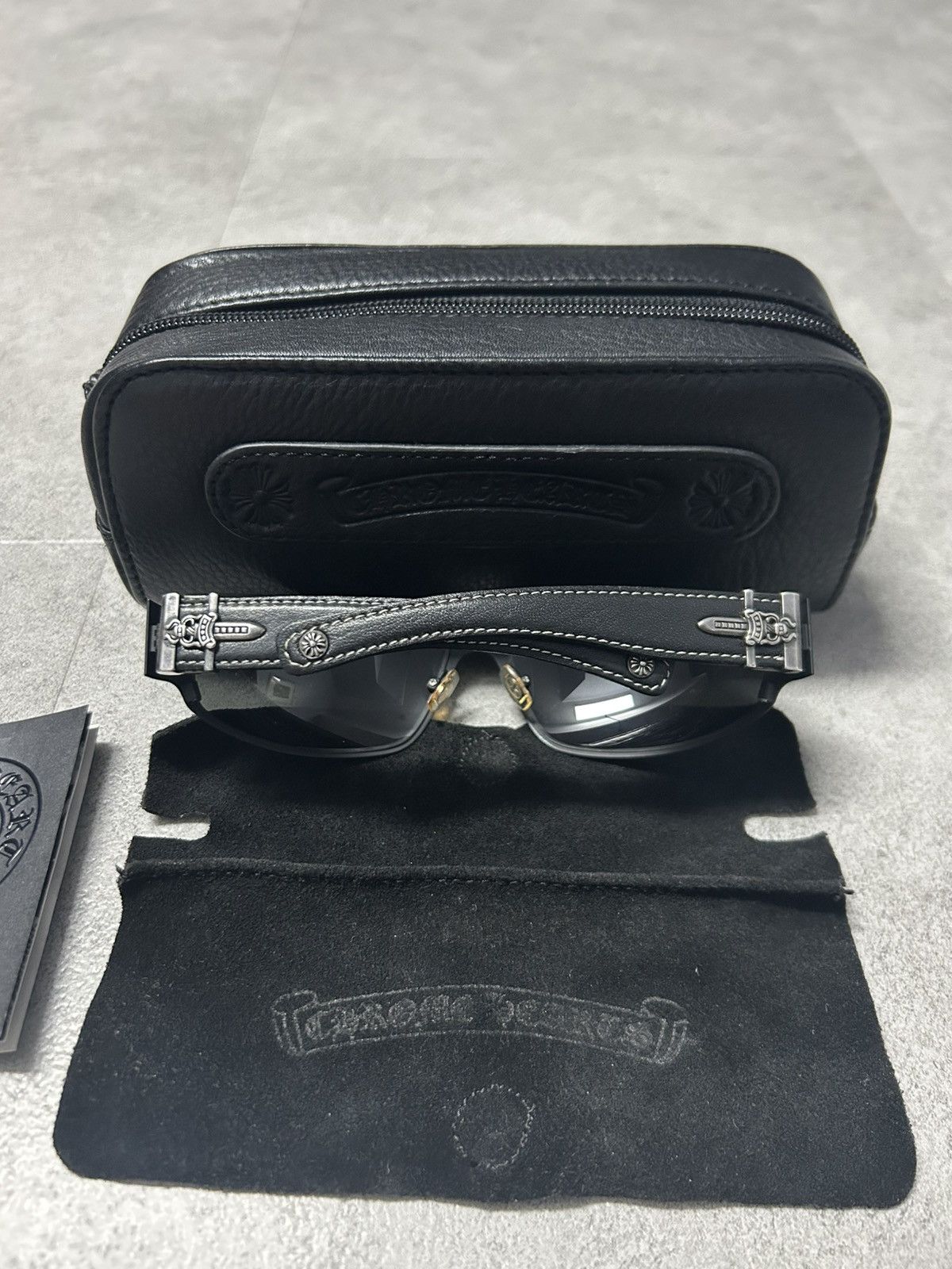 Chrome Hearts Chrome Hearts Vintage Deviant 2 Shades Black Silver Size ONE SIZE - 5 Thumbnail