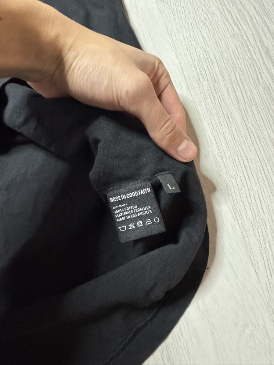 Japanese Brand Rose in good faith black t-shirt Size US L / EU 52-54 / 3 - 4 Thumbnail