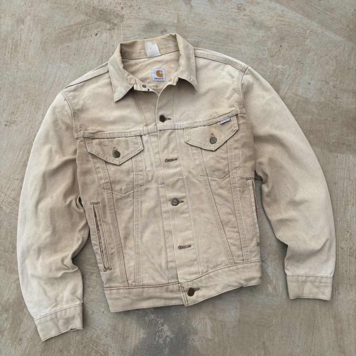 Vintage 80s 1889 100th Anniversary Carhartt Denim Trucker