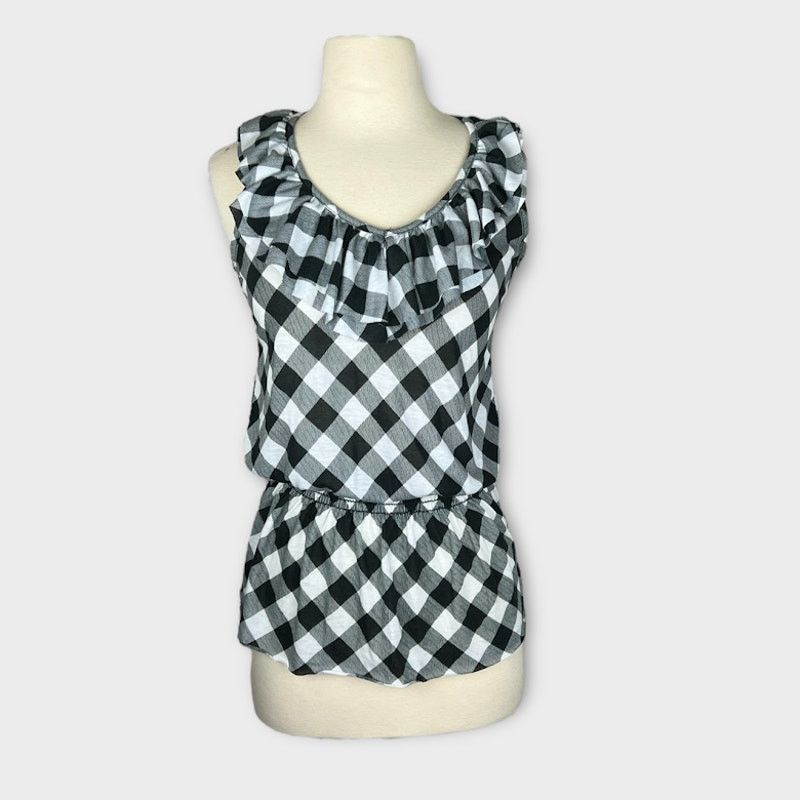 Vintage Pretty Good | Gingham Racerback Top | Size Small Size S / US 4 / IT 40 - 1 Thumbnail