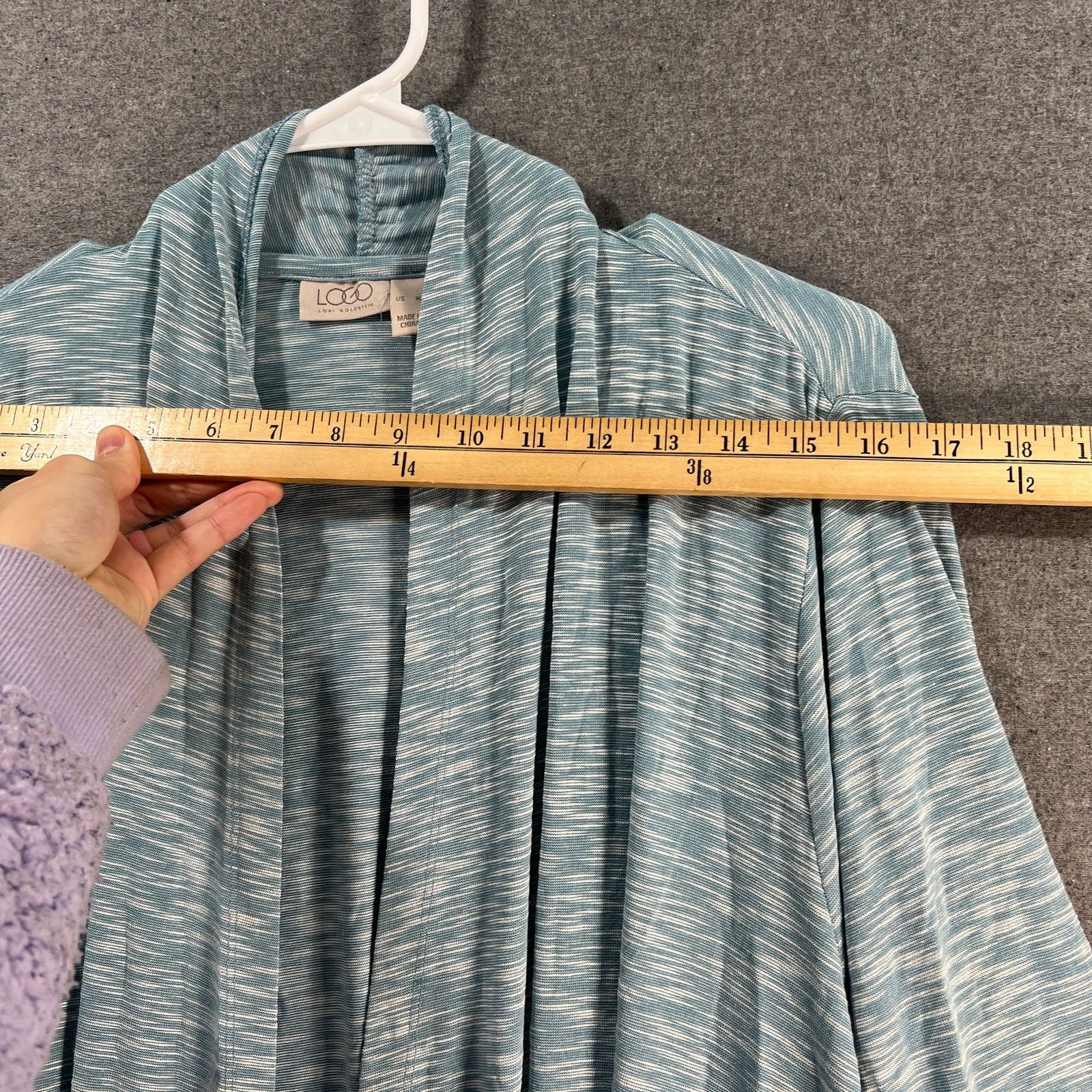 Other LOGO by Lori Goldstein Slub Knit Open Front Cardigan Size XL / US 12-14 / IT 48-50 - 7 Thumbnail