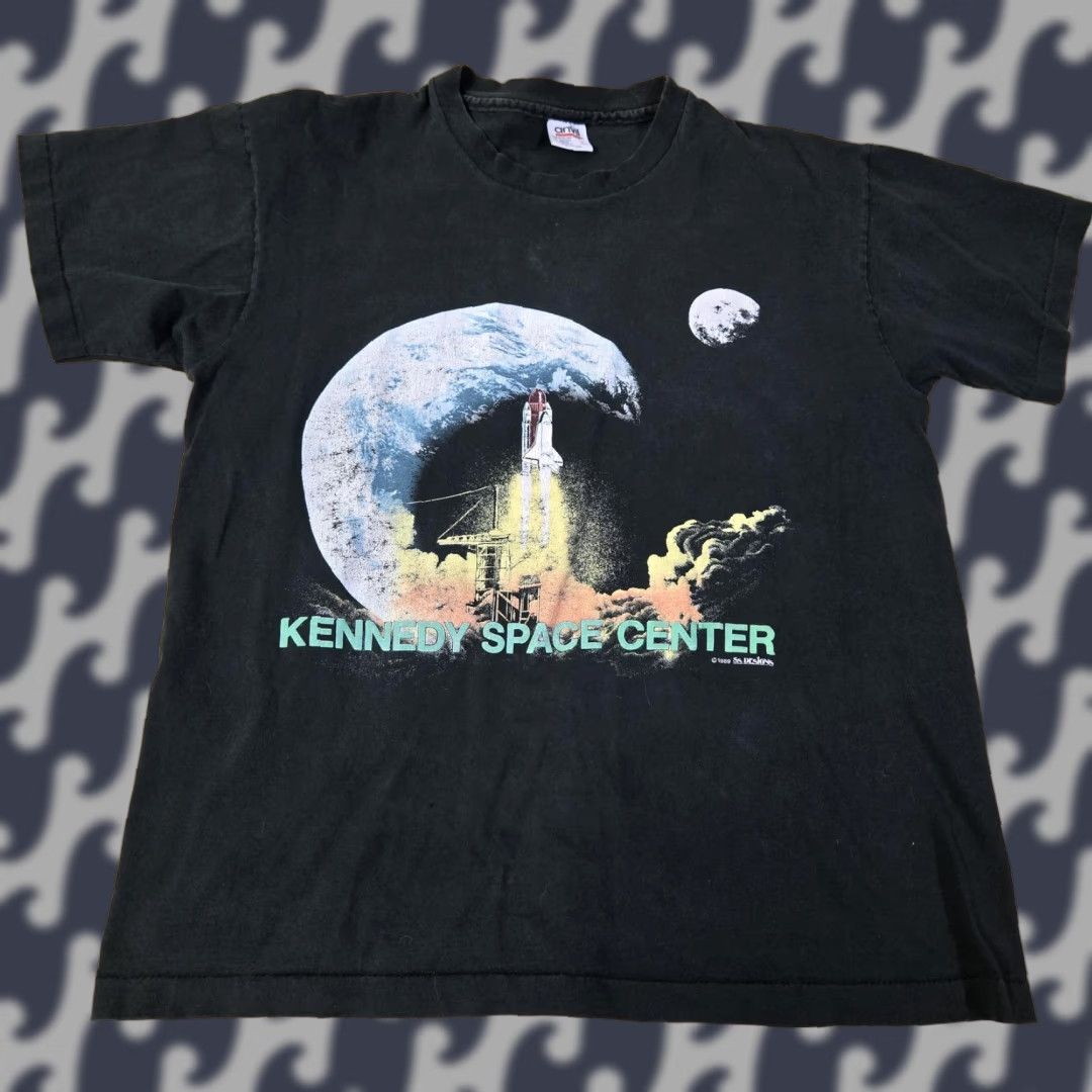 Anvil VINTAGE Kennedy Space Center Shirt Mens Large Black Space Shuttle NASA 1989 Size US L / EU 52-54 / 3 - 1 Thumbnail