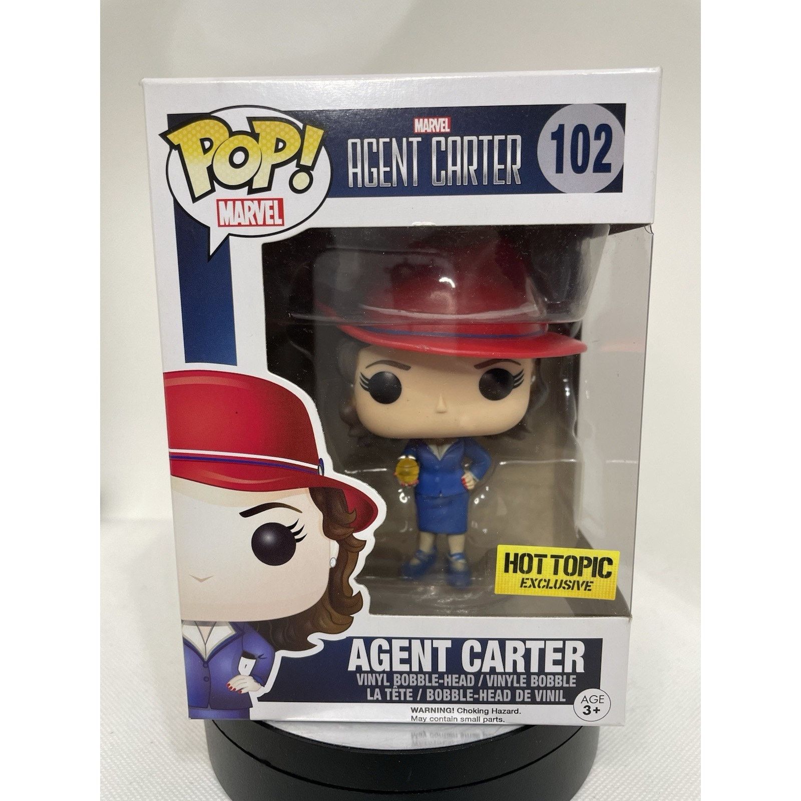 Marvel Comics Funko Pop! Agent Peggy Carter w/gold orb #102 Hot Topic Excl Size ONE SIZE - 1 Thumbnail