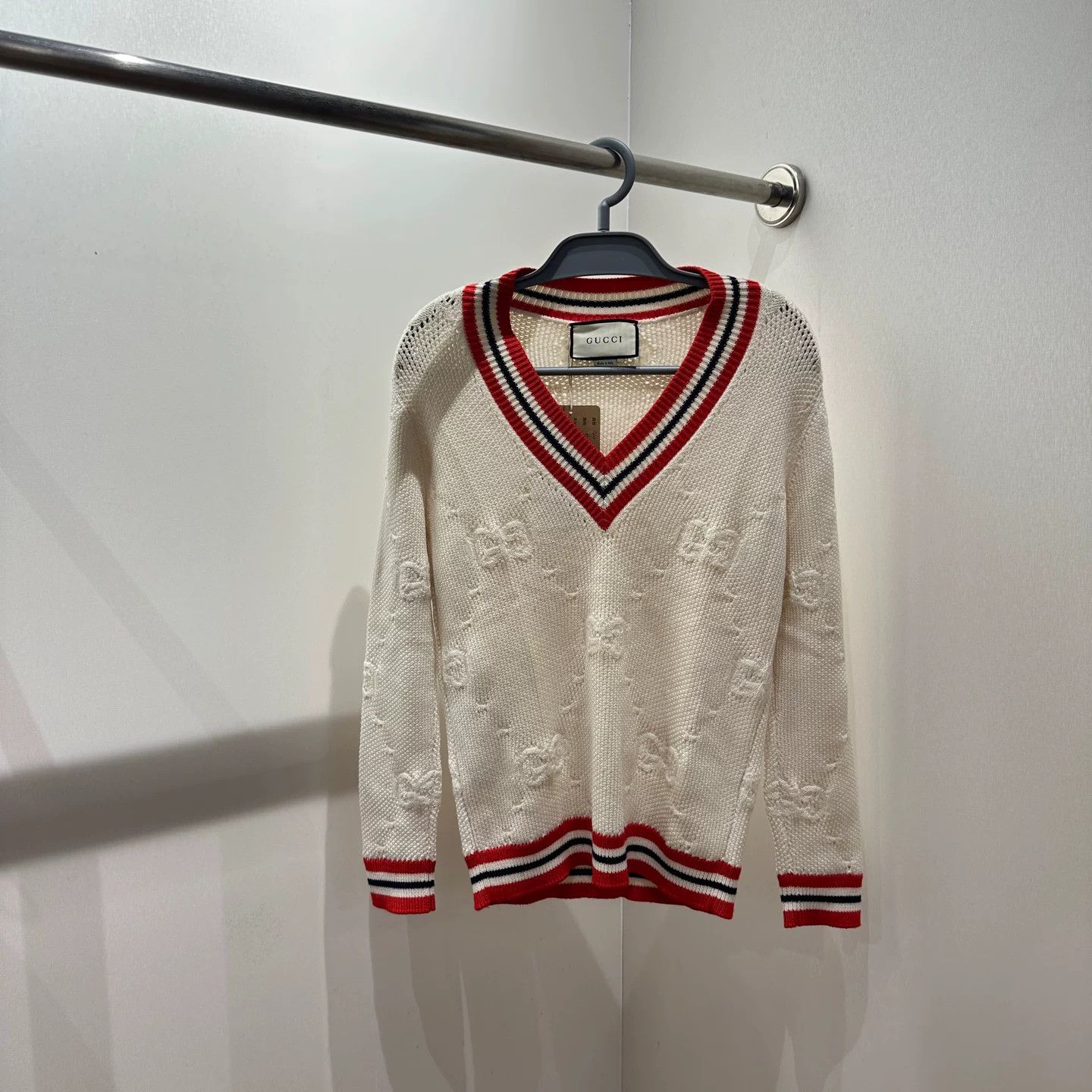 Gucci Gucci Wool Striped T-Shirt XS Women Size XS / US 0-2 / IT 36-38 - 1 Thumbnail