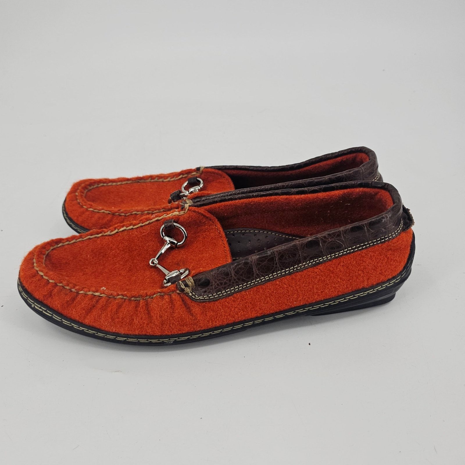 Nordstrom × Other T.B. Phelps Italian Wool Felt Horse Bit Orange Loafer 9 Size US 9 / EU 42 - 3 Thumbnail