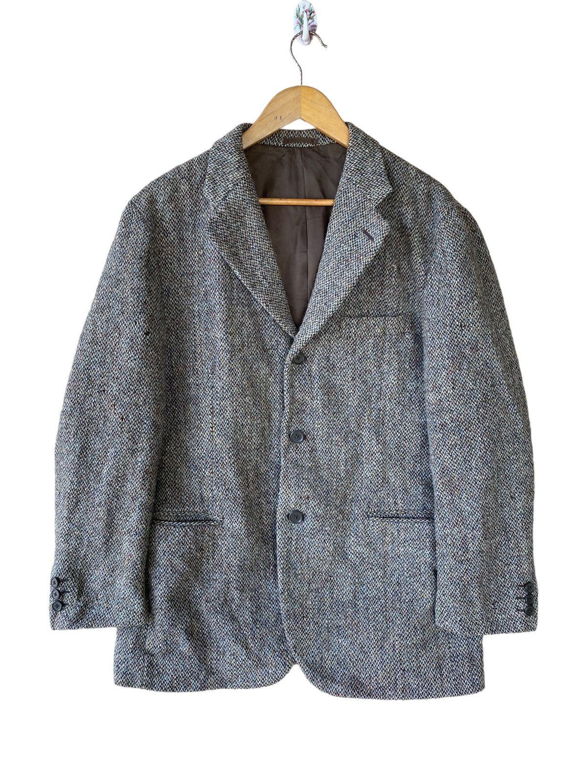Harris Tweed × Vintage 👘SALE👘VINTAGE 70S ACEDE X HARRIS TWEED VINTAGE WOOL BLAZERS Size US L / EU 52-54 / 3 - 1 Thumbnail
