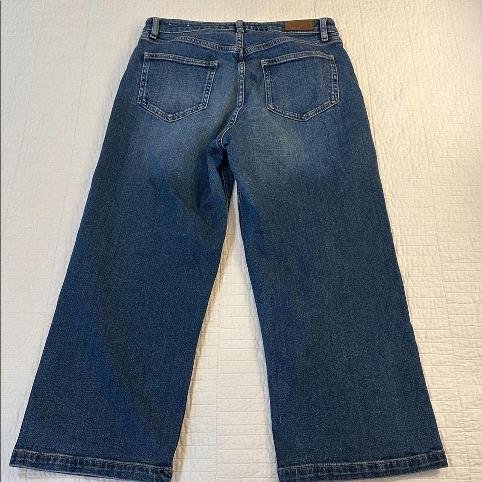 FatFace Fat Face Women’s Mid Wash Wide Leg Crop Denim Jeans 6 Size 28" / US 6 / IT 42 - 6 Thumbnail