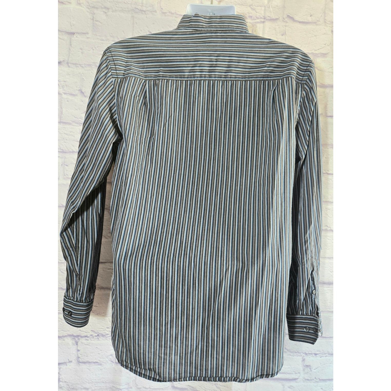 Axist Axist Black Blue Striped Roll Tab Sleeve Button Shirt Medium Size US M / EU 48-50 / 2 - 3 Thumbnail
