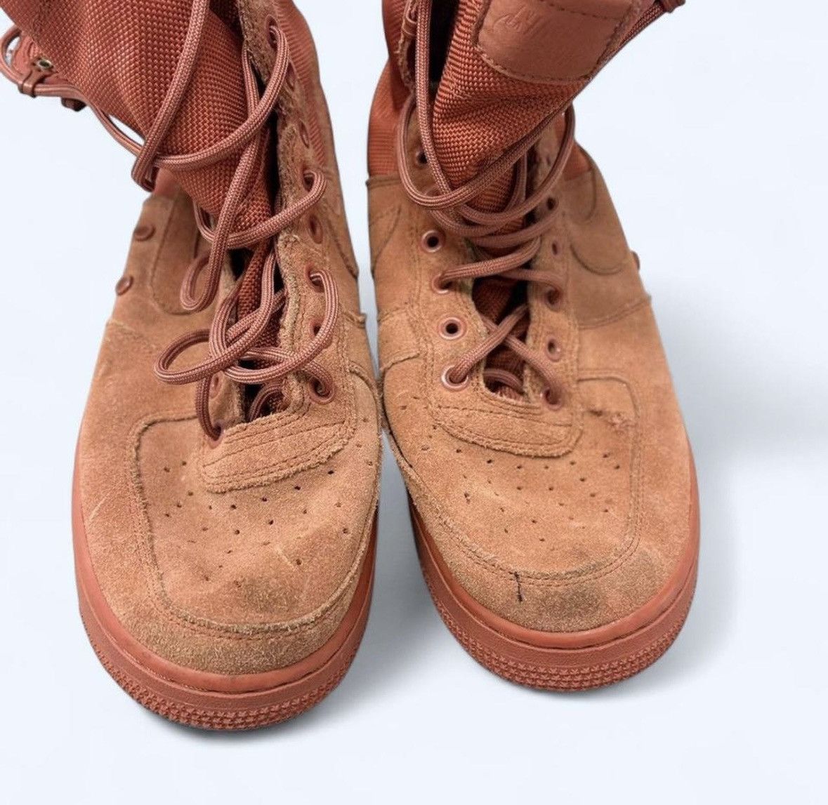 Nike Nike Air Force 1 Mid ’07 Suede/Canvas Rust Orange Sz 7.5 Size US 8.5 / EU 41-42 - 3 Thumbnail