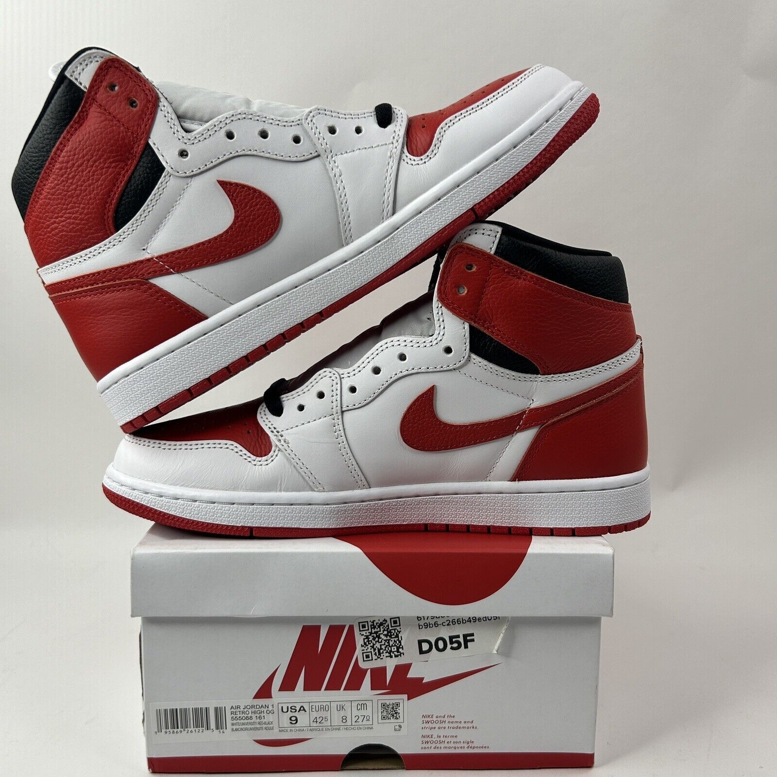 Nike Nike Air Jordan 1 Retro High OG “Heritage/White Red” 2024 Size US 9 / EU 42 - 3 Thumbnail