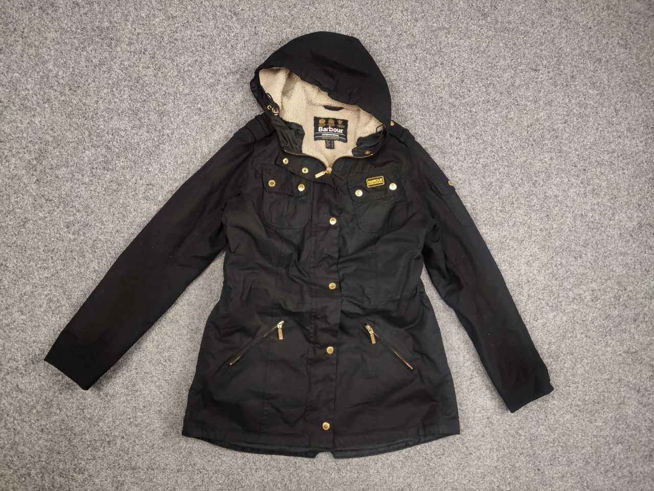 Barbour Barbour International flywheel Parka Waxed Coat Fur Jacket Size M / US 6-8 / IT 42-44 - 7 Thumbnail