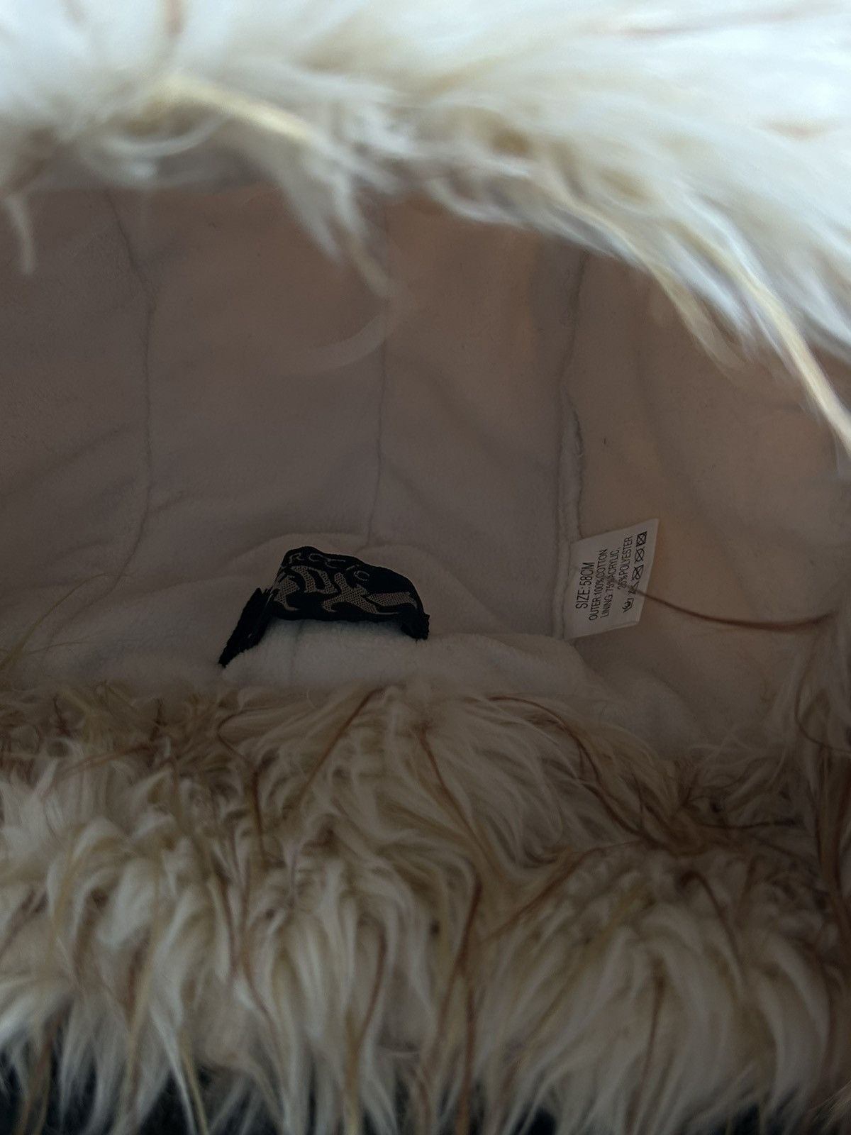 Japanese Brand Trapper Winter Hat FAUX FUR Ear Flaps Cream Ivory Buckle Fox Size ONE SIZE - 9 Thumbnail