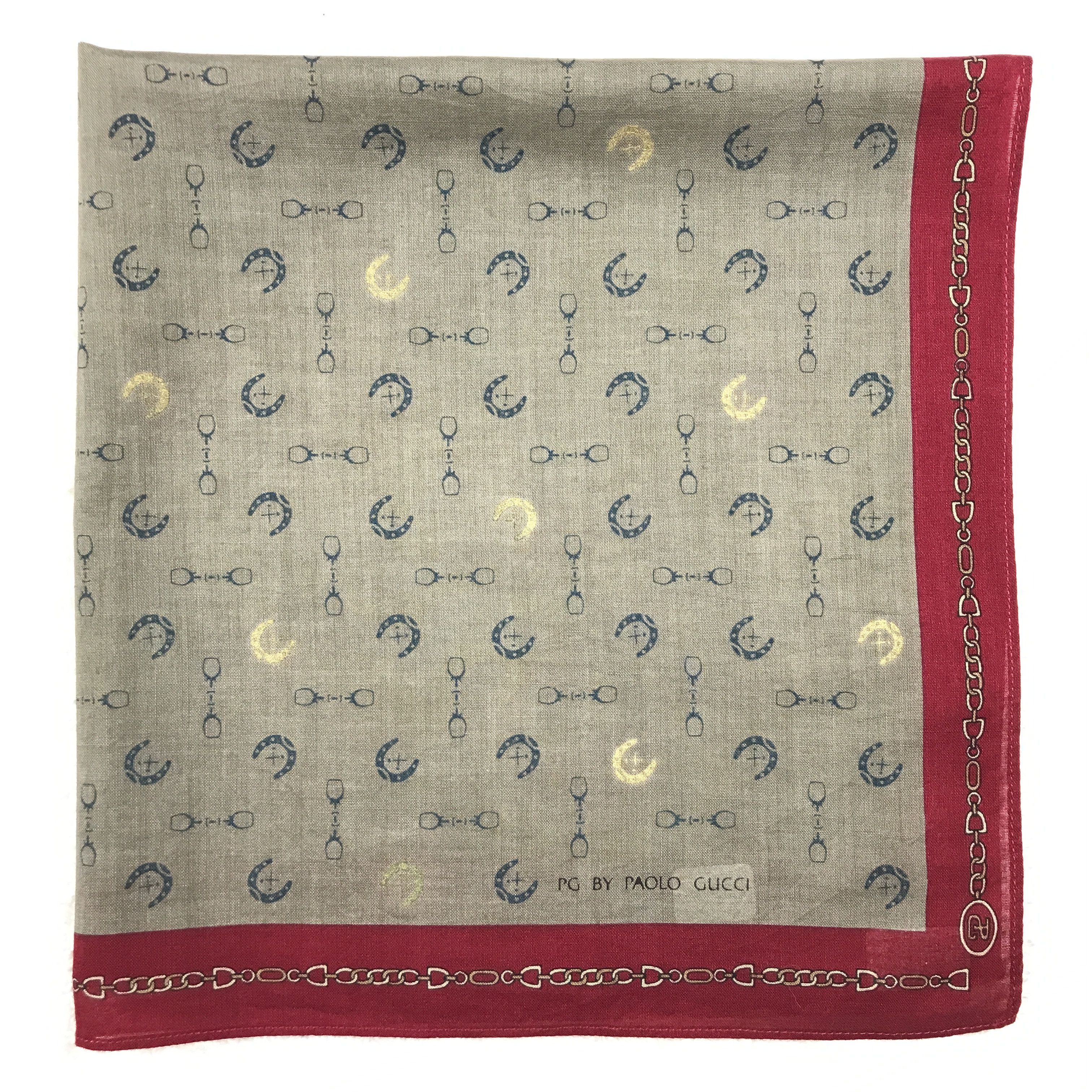 Paolo Gucci × Vintage Vintage Paolo Gucci Bandana Neckerchief Handkerchief Size ONE SIZE - 2 Thumbnail