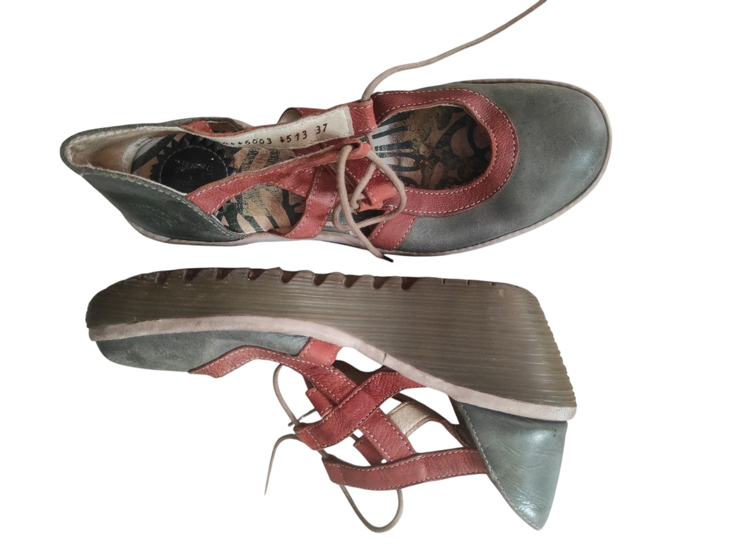 Fly London Fly London Yett Platform Heels Leather Chunky Wedge Shoes Size US 6.5 / IT 36.5 - 3 Thumbnail