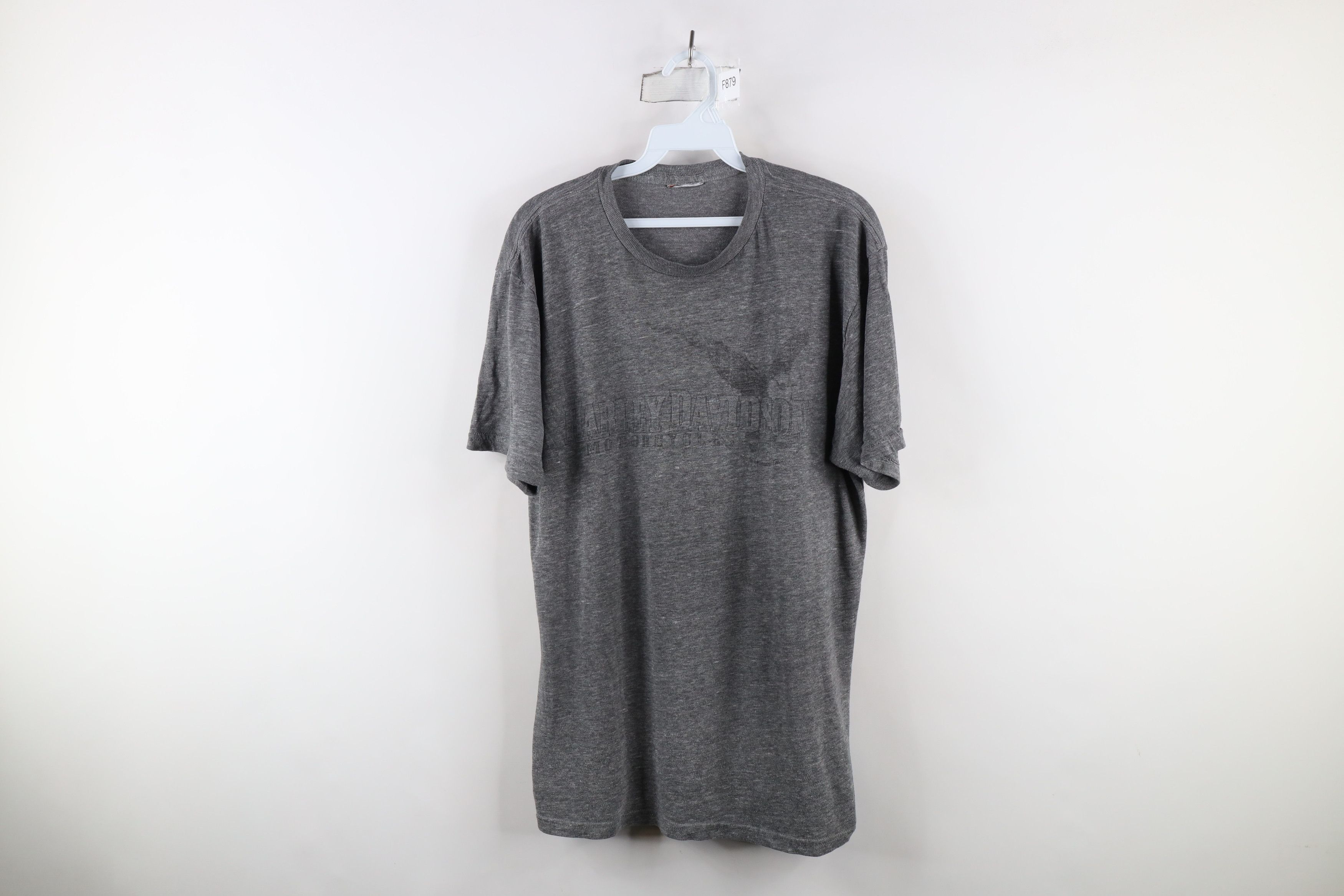 Harley Davidson × Vintage Vintage Harley Davidson Out Thin Soft T-Shirt Heather Gray Size US L / EU 52-54 / 3 - 1 Thumbnail