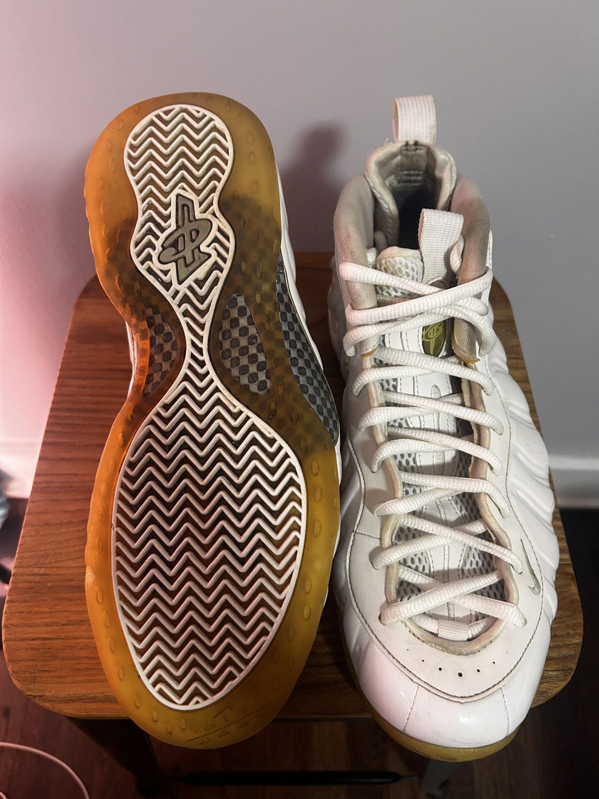 Nike Nike Air Foamposite One “White Out” Size US 11.5 / EU 44-45 - 5 Thumbnail