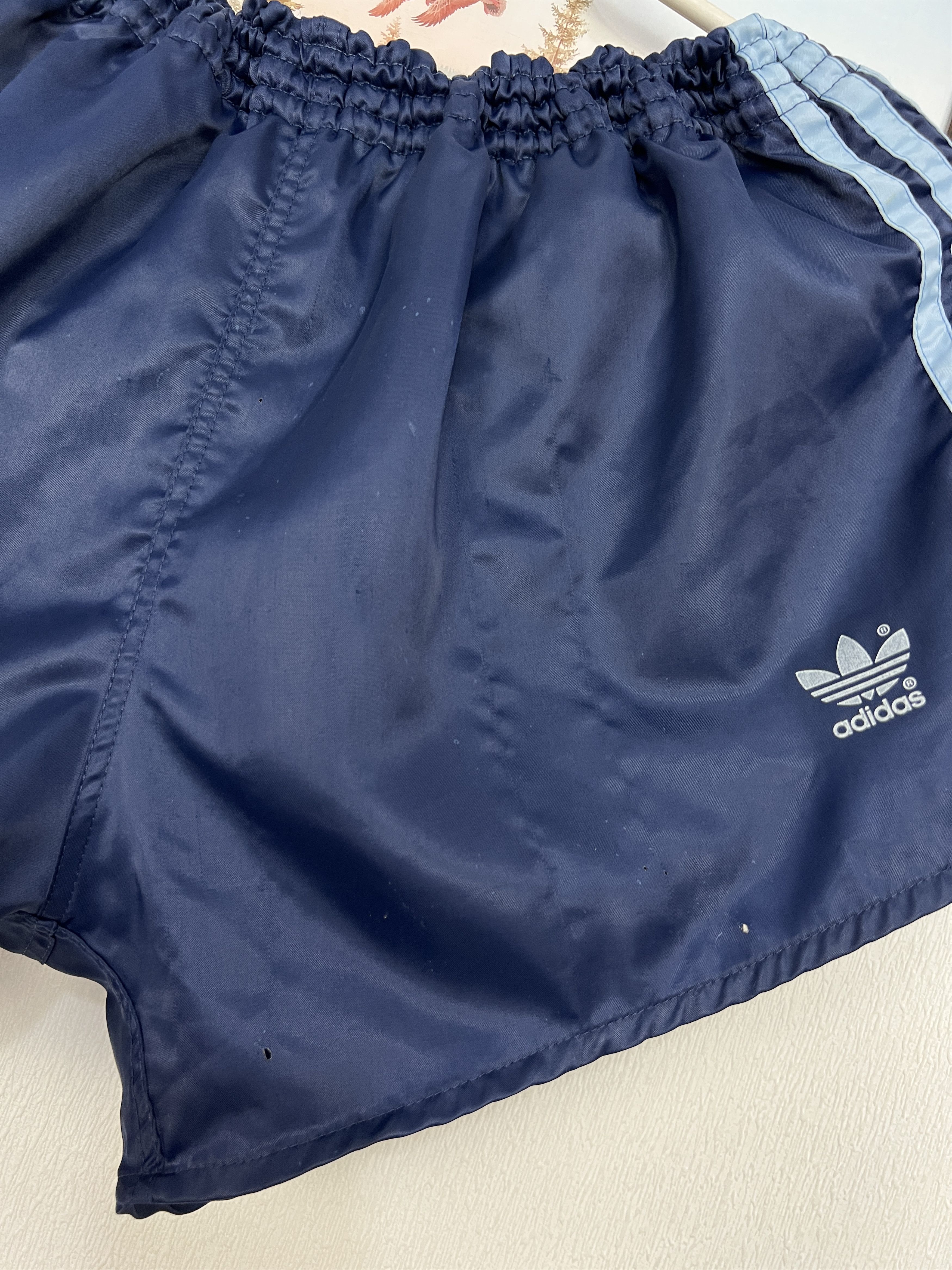 Adidas Vintage 90's Adidas West Germany Blue Nylon Shorts Size US 32 / EU 48 - 6 Thumbnail