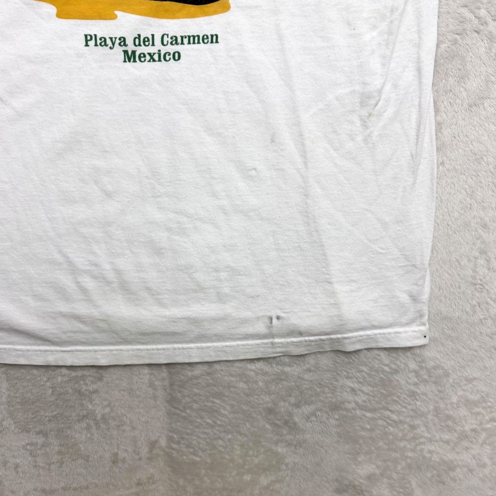 Vintage Caribe Mexicano Playa Del Carmen Shirt Mens Large White M&O Knits T-Shirt Graphic Print Crew Neck Short Sleeve Mexico Travel Tourist Logo Size US L / EU 52-54 / 3 - 5 Thumbnail
