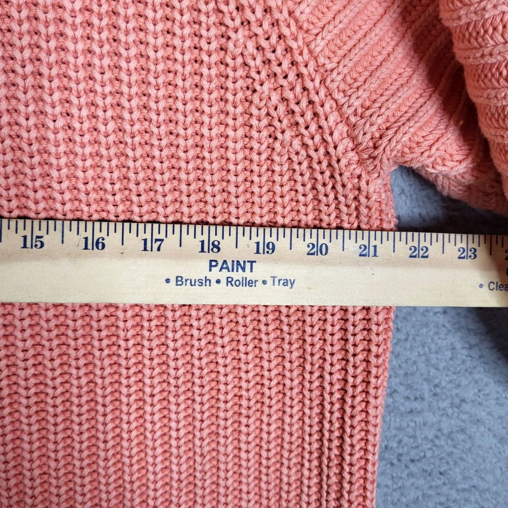 Anthropologie Maeve By Anthropologie Chunky Coral Mackenzie 3/4 Sleeve Sweater XS Orange Crew Neck Pullover Women's Knit Casual Modern All Seasons Fall Winter Size XS / US 0-2 / IT 36-38 - 3 Thumbnail