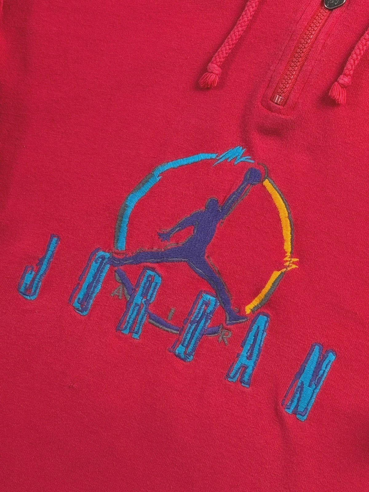 Jordan Brand Jordan x Nike RARE 1993 Vintage Quarter-Zip Hoodie XL Red Size US XL / EU 56 / 4 - 8 Thumbnail