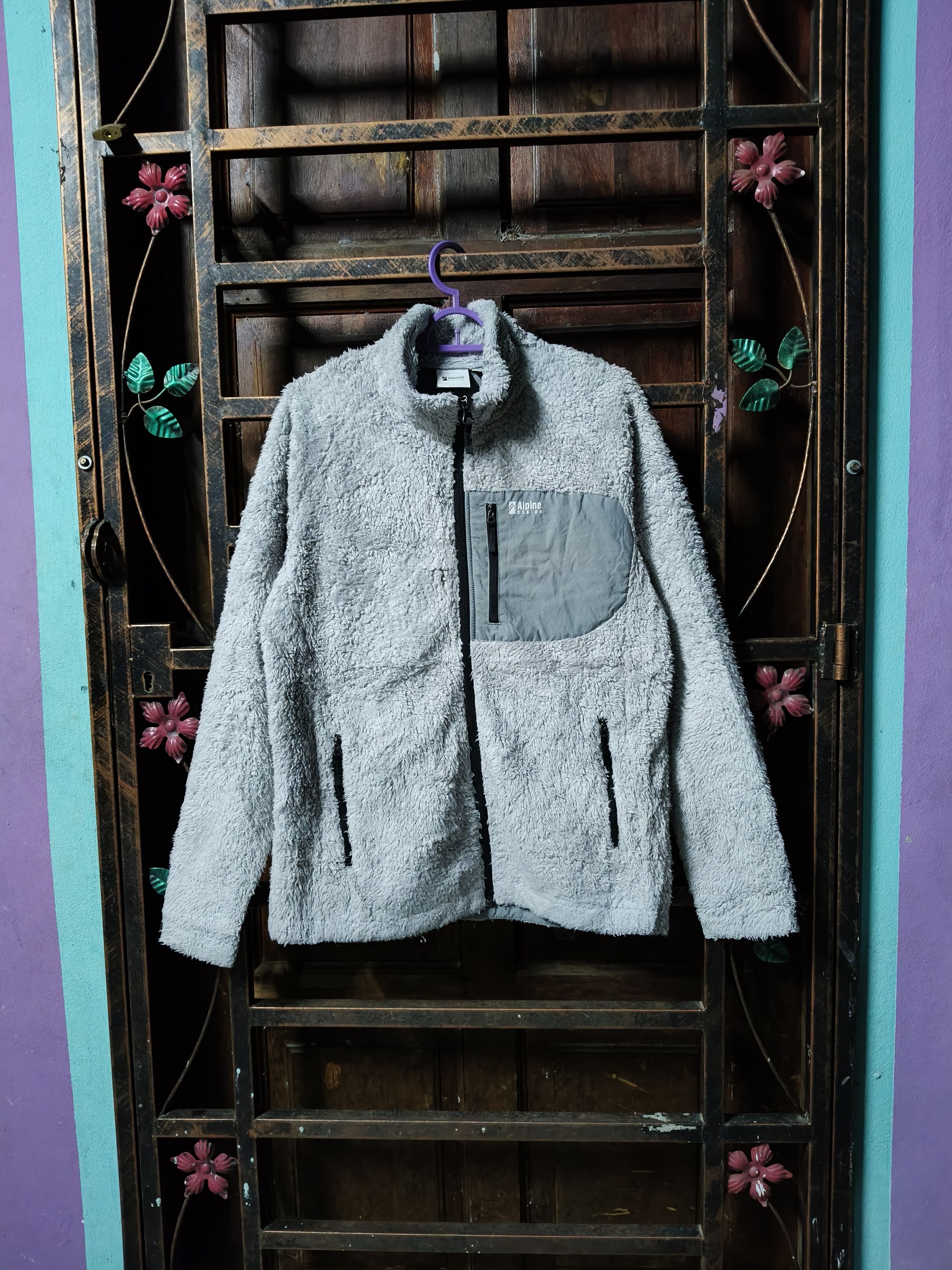 Japanese Brand Alpine Design Sherpa Fleece Jacket Size L / US 10 / IT 46 - 1 Thumbnail
