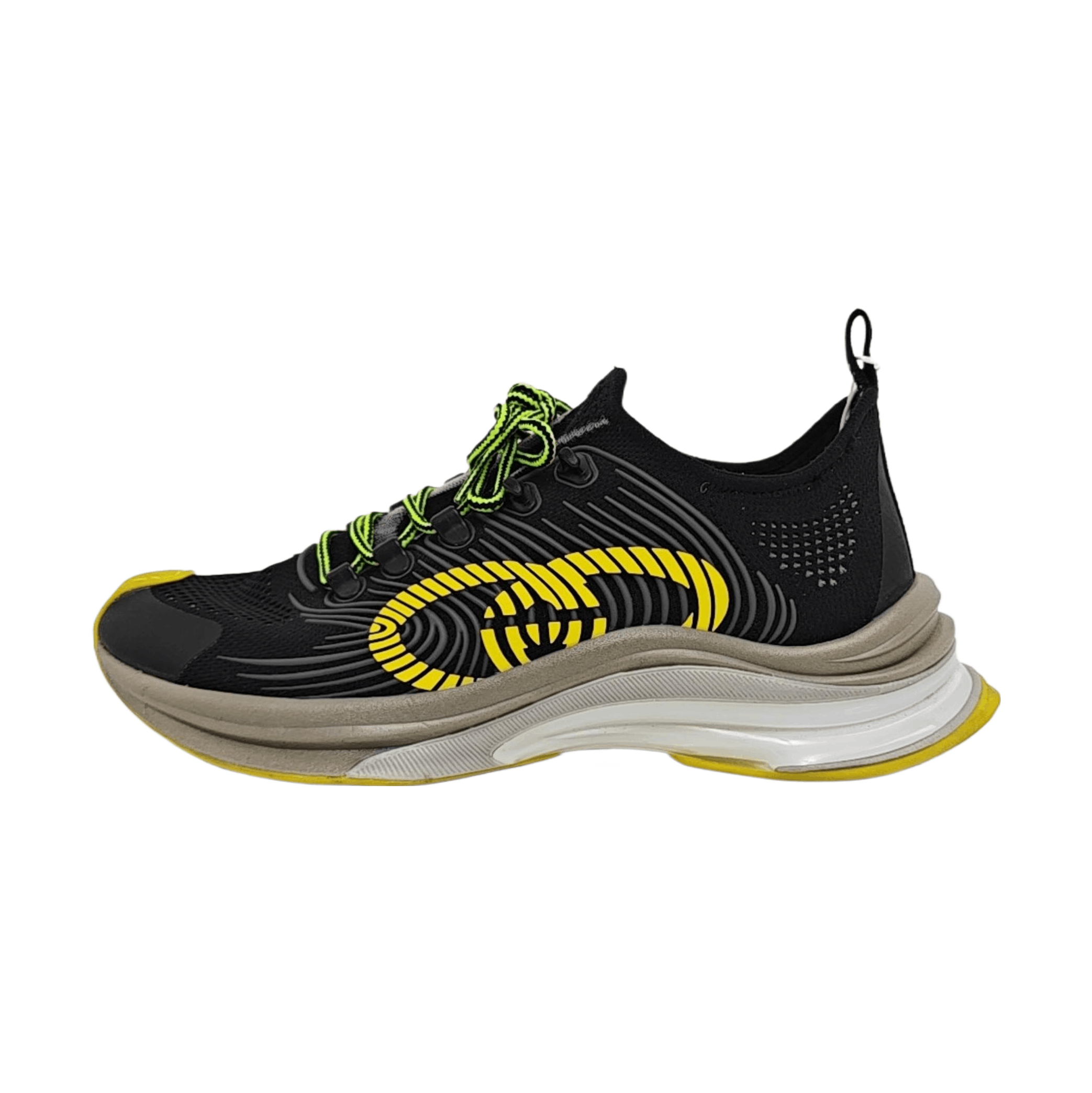 Gucci Gucci Black & Yellow Gucci Run Low-Top Sneakers EU 41.5 Size US 8.5 / EU 41-42 - 1 Thumbnail