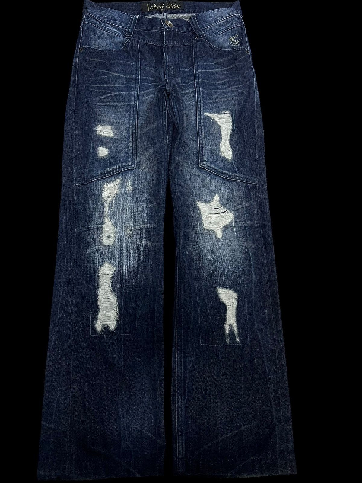 Japanese Brand 💥Vintage 90’s Style Karl Kani Double Knee Distress Jean Size US 30 / EU 46 - 1 Thumbnail