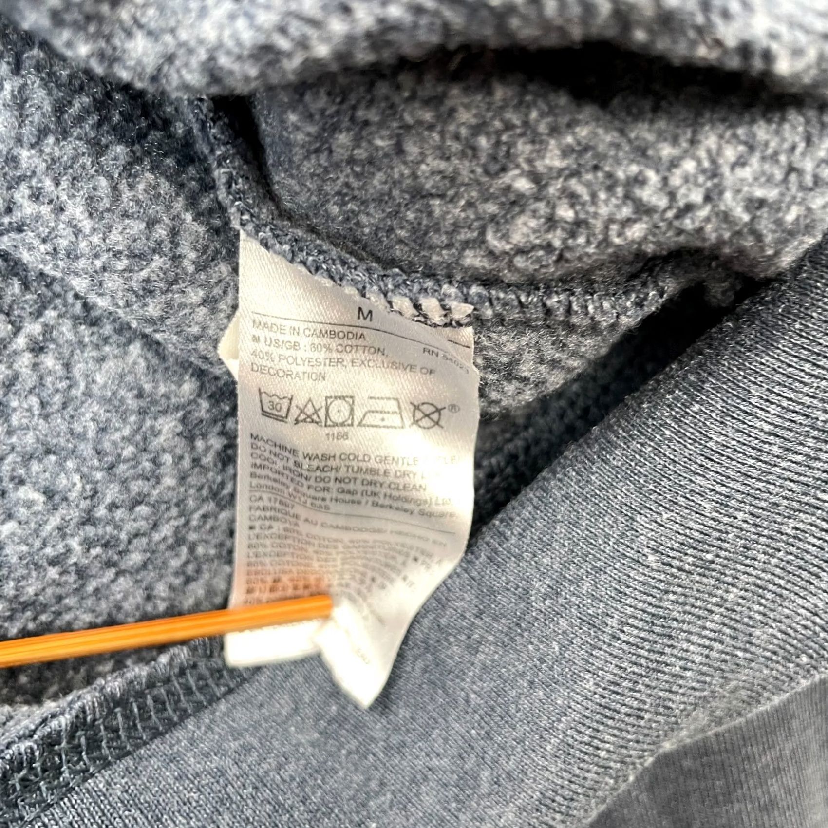 Gap Gap Hoodie Mens Medium Blue Cotton Fleece Logo Zip Full Sleeve Shirt? Size US M / EU 48-50 / 2 - 6 Thumbnail
