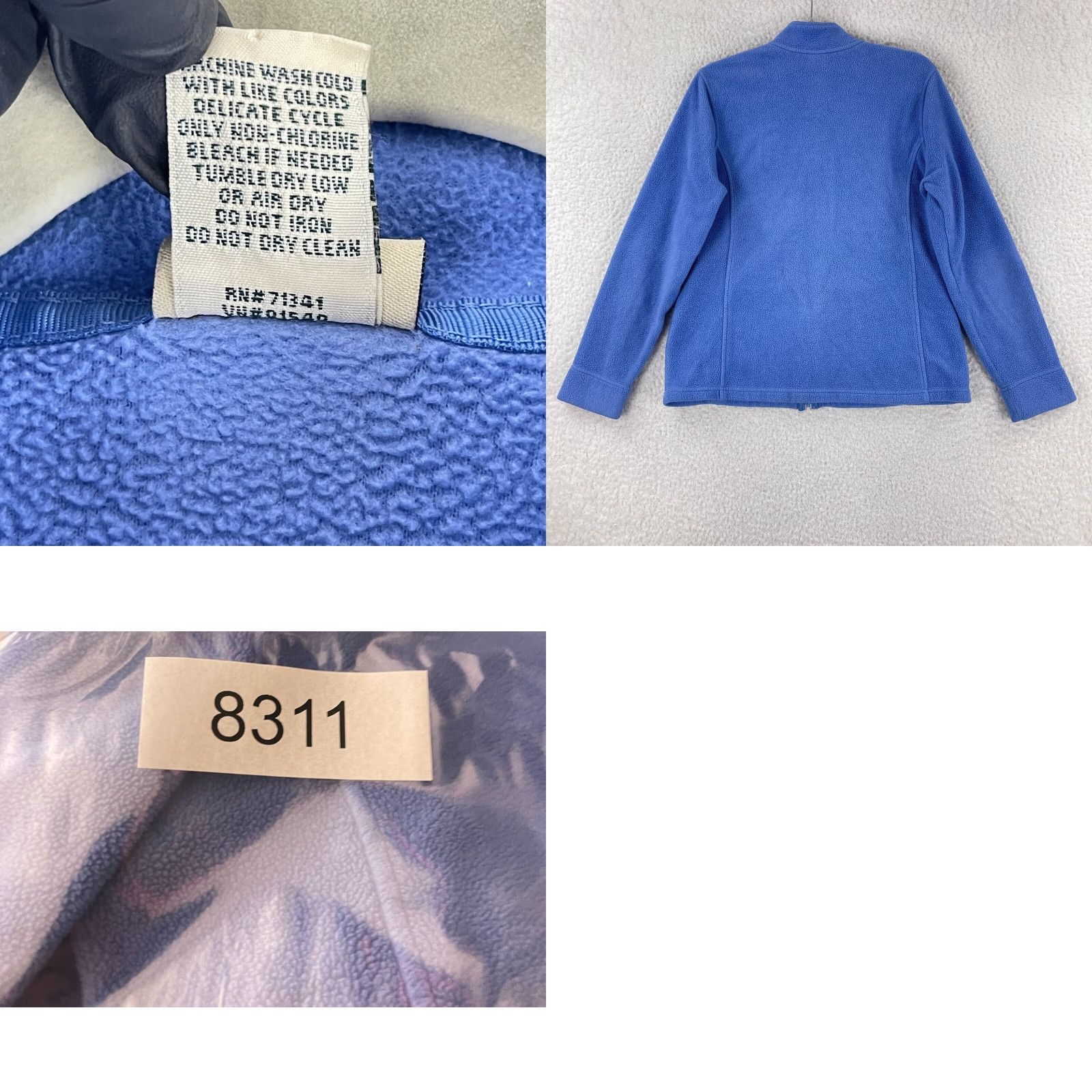 Vintage L.L. Bean Blue Fleece Full Zip Sweater Womens Long Sleeve Mock Neck Size Medium Regular Size M / US 6-8 / IT 42-44 - 9 Thumbnail