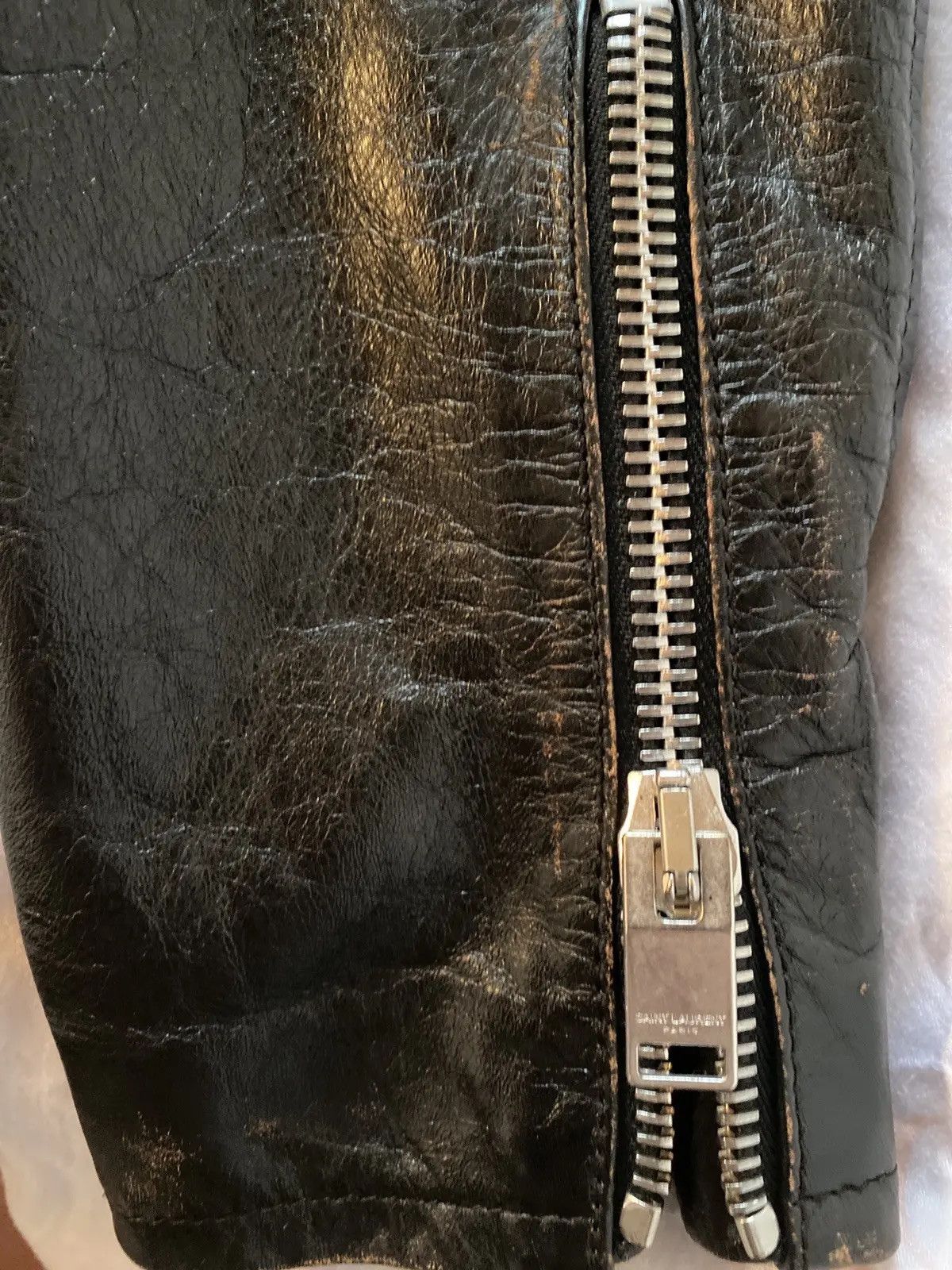 Saint Laurent Paris SLP Martini Cat Leather Jacket Size US M / EU 48-50 / 2 - 9 Thumbnail
