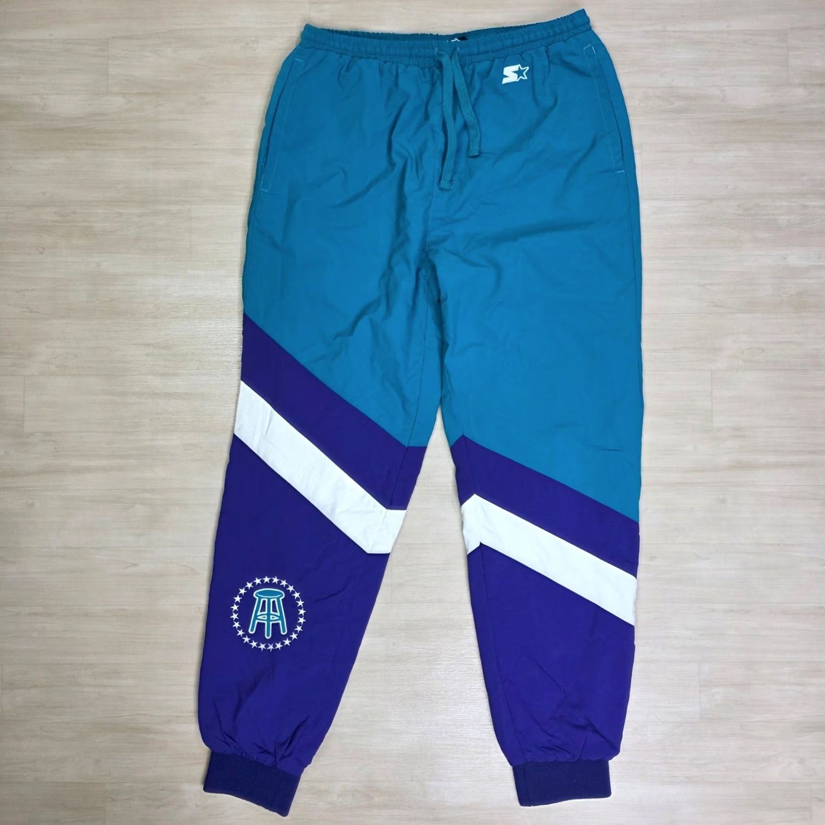 Starter VINTAGE Starter Suit M Blue Pardon Take Black Label Barstool Track Teal Retro Size Size 40R - 4 Thumbnail