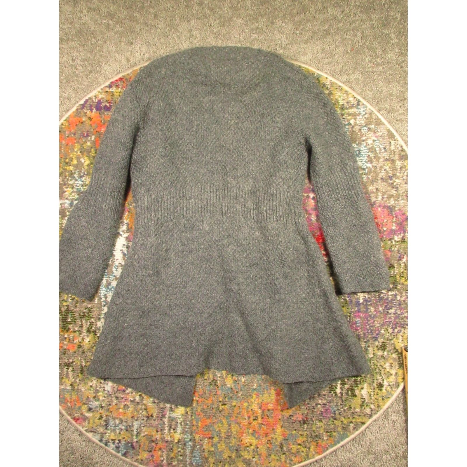 Vintage VINTAGE Newari Wool Cardigan Sweater Cardigan Women Small M Gray Belted Long Hand Knit Wool 100% Wool Fall Winter Size M / US 6-8 / IT 42-44 - 2 Thumbnail