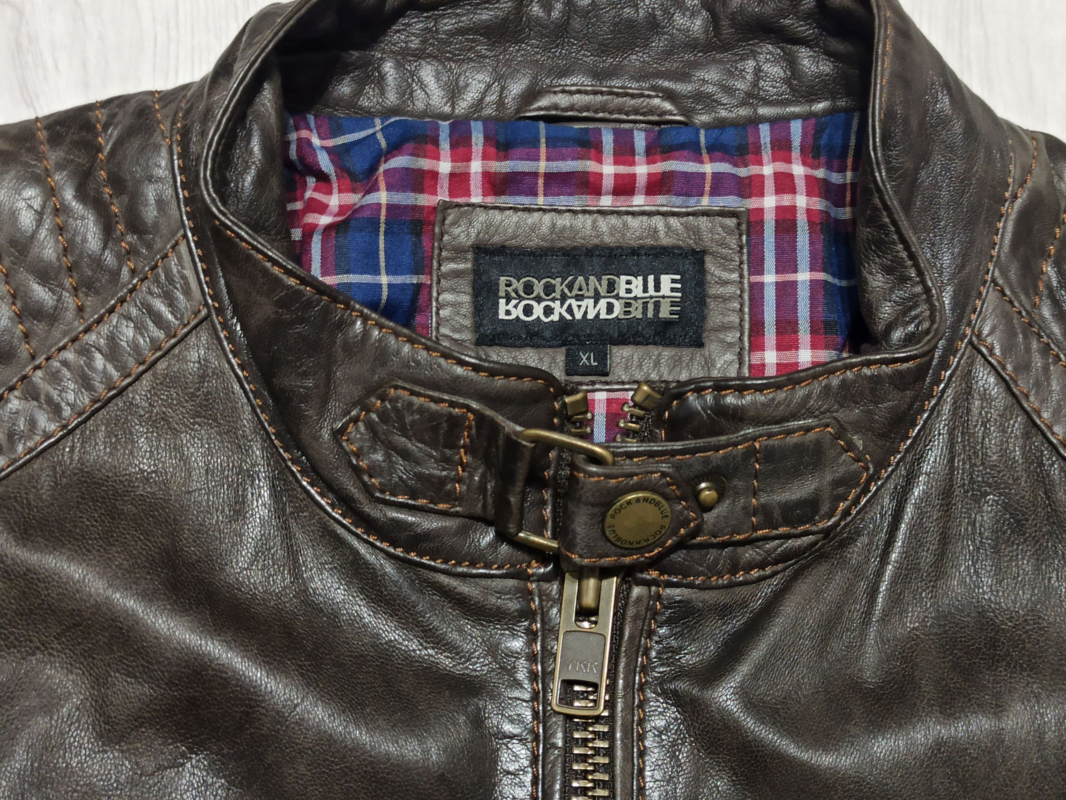 Genuine Leather Rockandblue Dark Brown Genuine Sheepskin Biker Jacket Size US L / EU 52-54 / 3 - 2 Thumbnail
