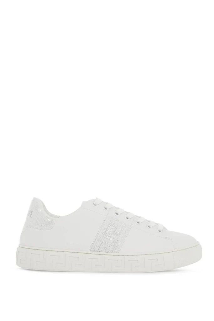 o1s22i1n1024 Glittery Greek Sneakers in White