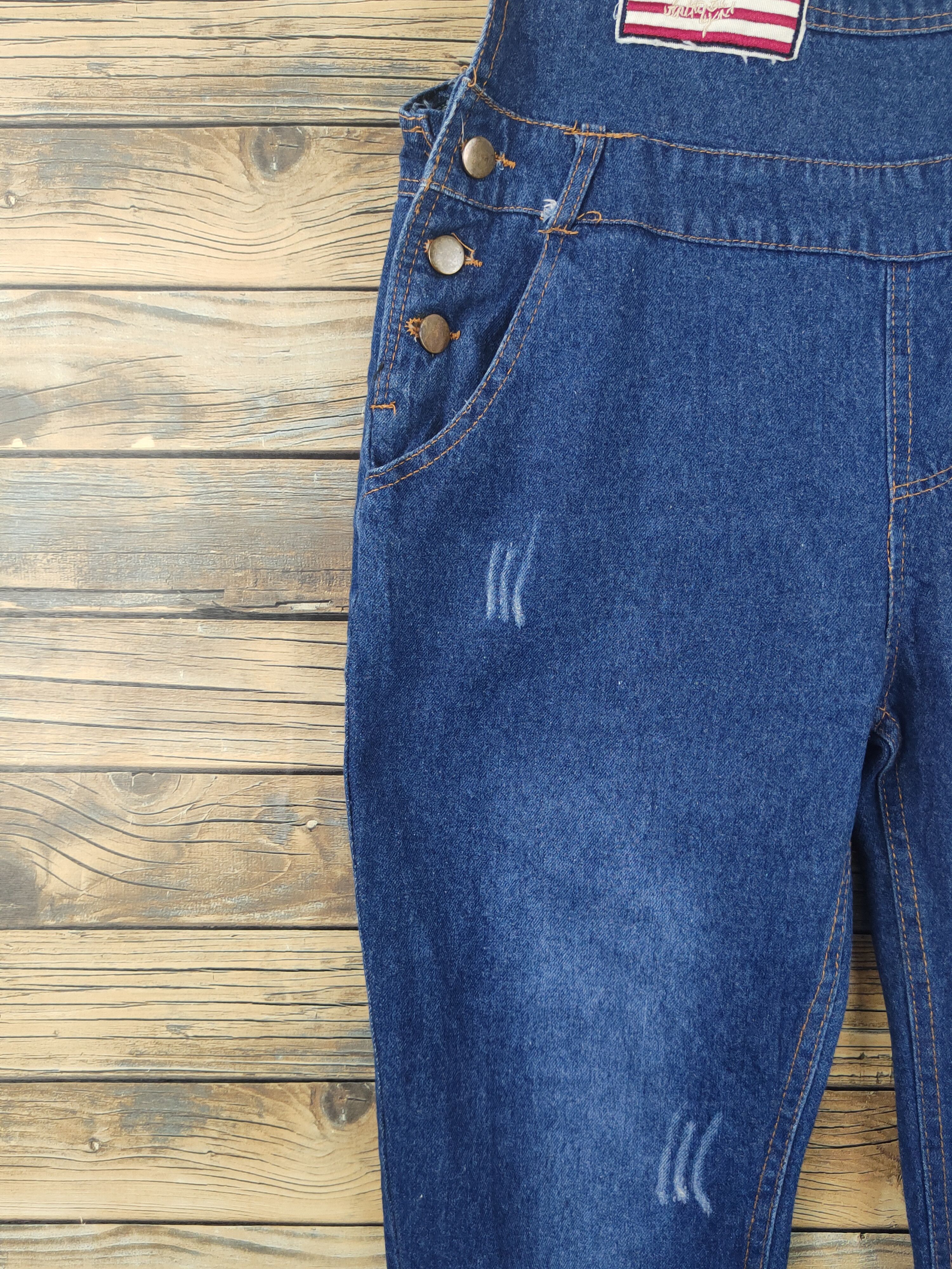 Japanese Brand × Vintage Vintage Japanese Brand Dark Blue Denim Jumpsuits Size 35" - 8 Thumbnail